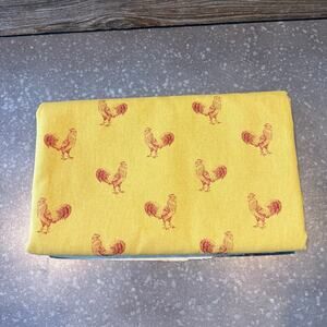 Rooster Chicken Cotton Canvas Fabric Gold Yellow Sewing Crafting 142" L x 58" W